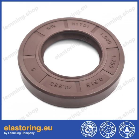 Pressure oil seal 25,4x44,45x7,95/8,45 N1T01 FPM [BABSL]
